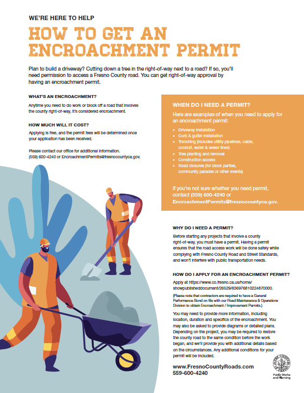 How To Get An Encroachment Permit flyer preview image